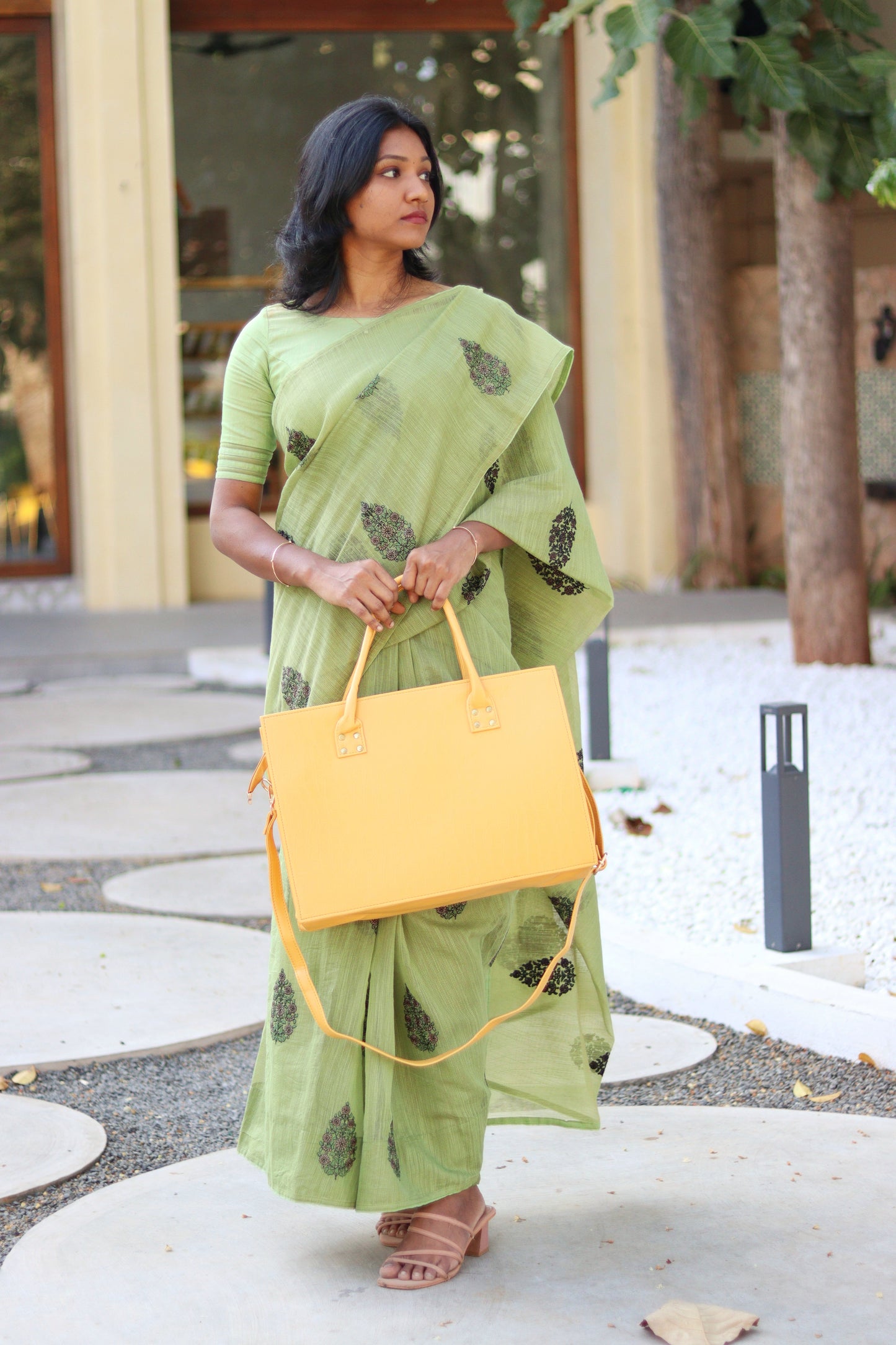 Yellow Croc Tote