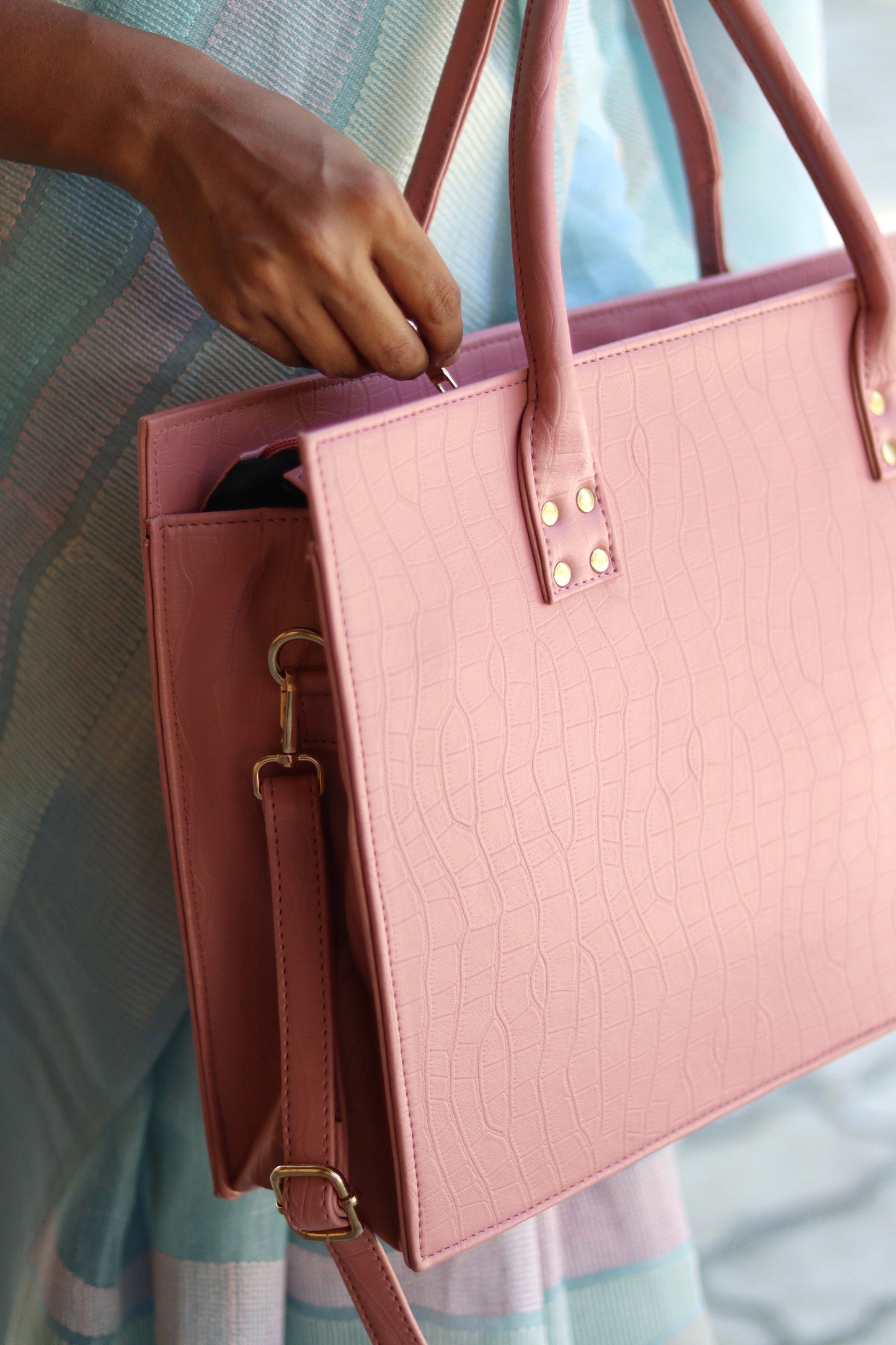 Pink Croc Tote