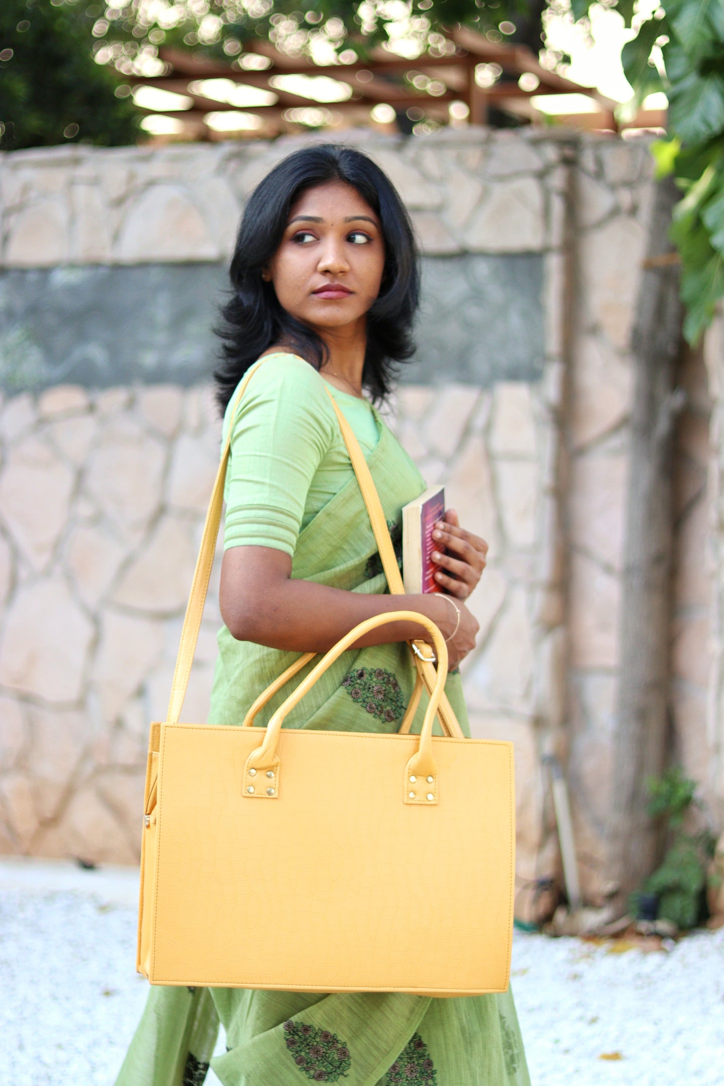 Yellow Croc Tote