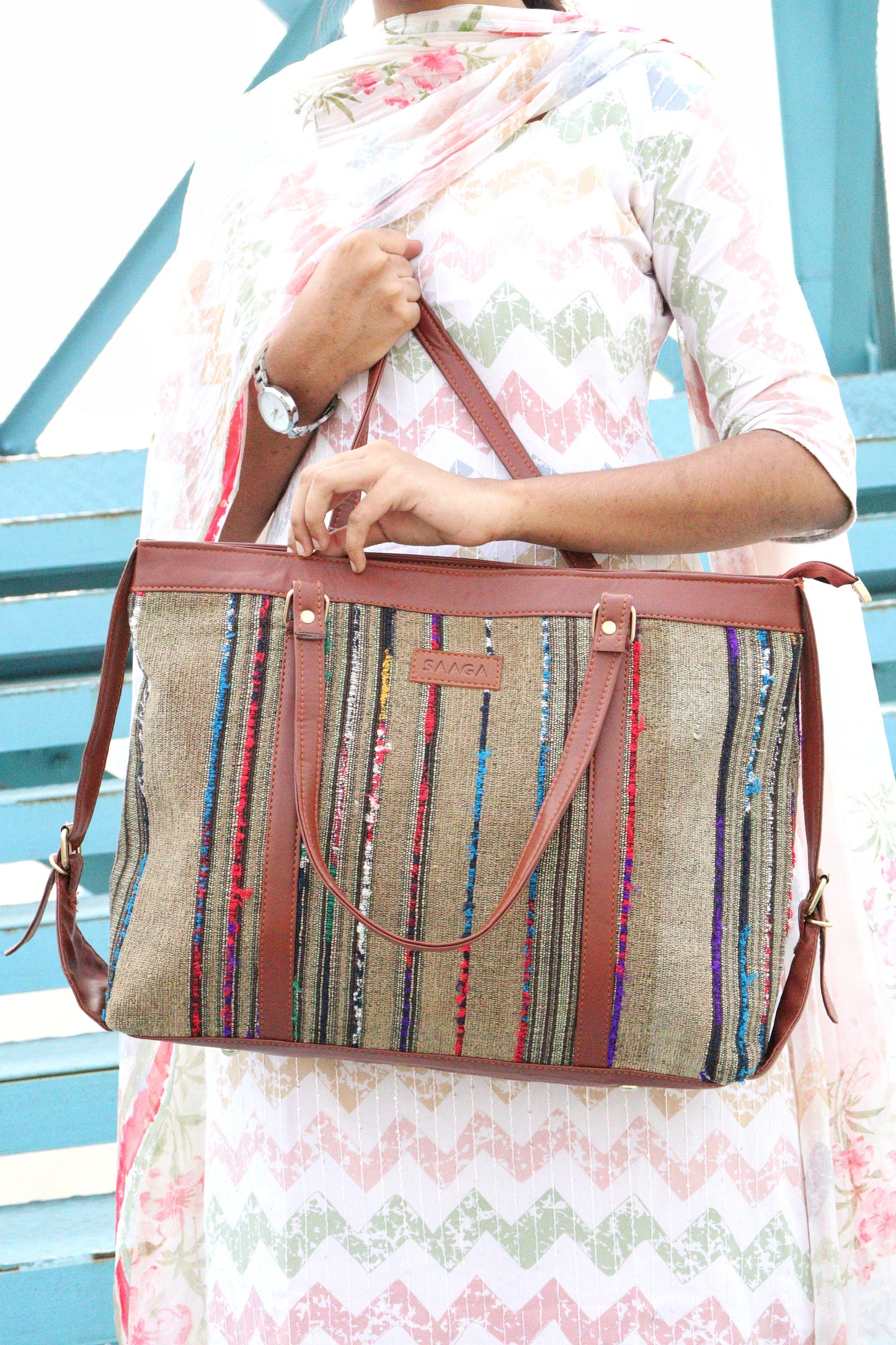 Boho olive executive tote