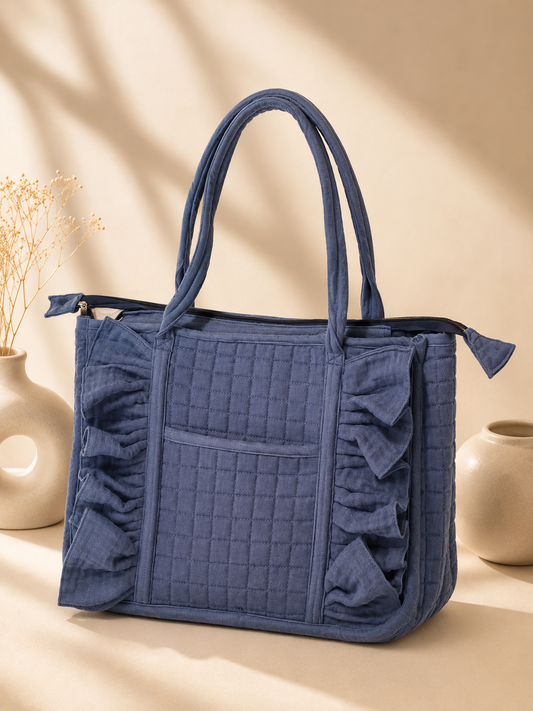 Blue ruffle