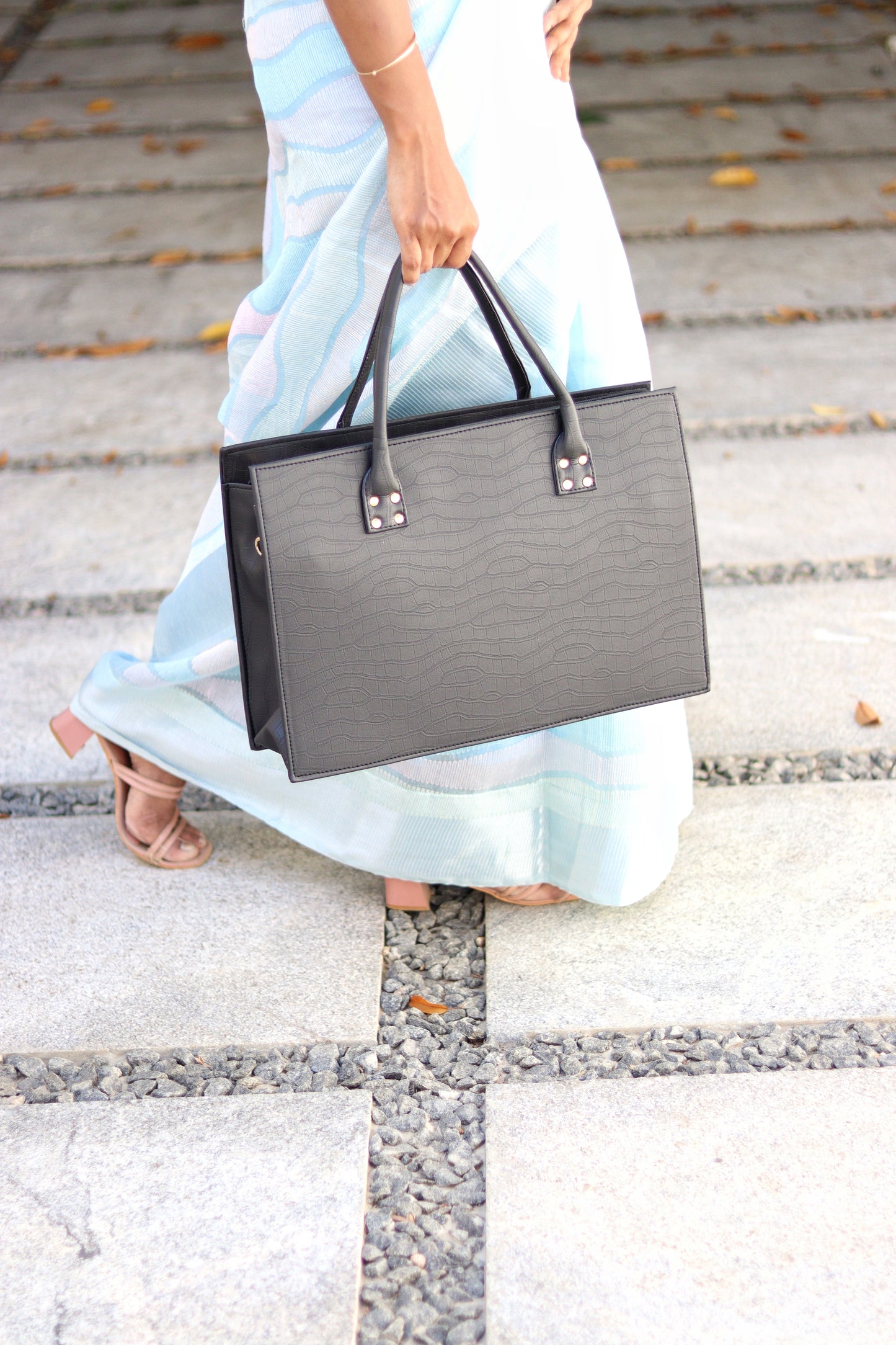 Black Croc Tote