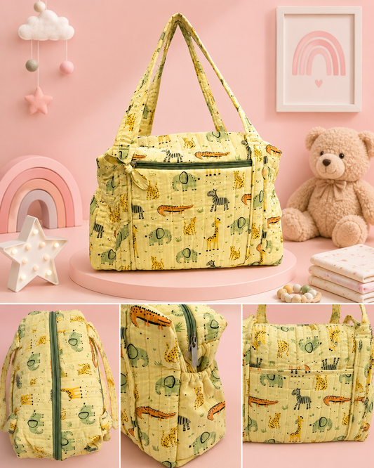 Yellow zoo Muslin diaper