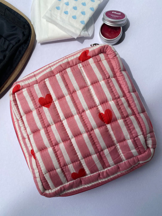 Pink-Heart Napkin Pouch