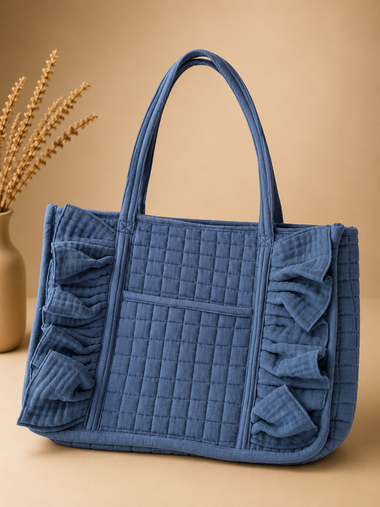 Blue ruffle