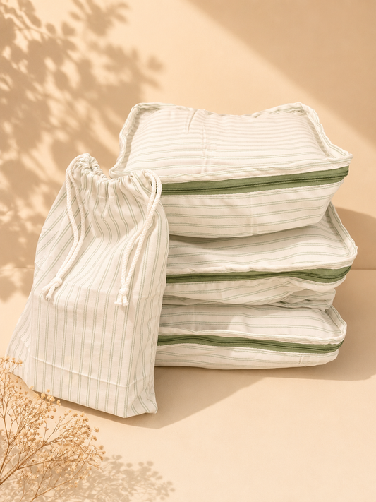 Green Stripes Packing Cube